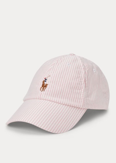 Men's Polo Ralph Lauren Striped Oxford Caps | 593287HFS